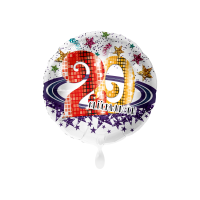 Folienballon - Motiv Zahl  20 Glückwunsch - S - 45cm/0,02m³