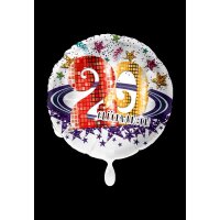 Folienballon - Motiv Zahl 20 Gl&uuml;ckwunsch - S - 45 cm / 0,02 m&sup3;