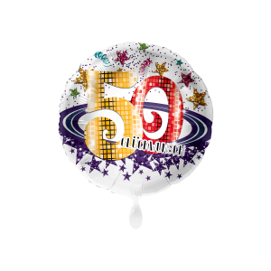 Folienballon - Motiv Zahl  50 Glückwunsch - S -...