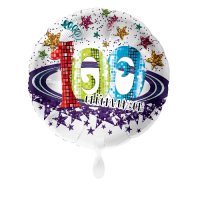 Folienballon - Motiv Zahl 100 Glückwunsch - S - 45cm/0,02m³
