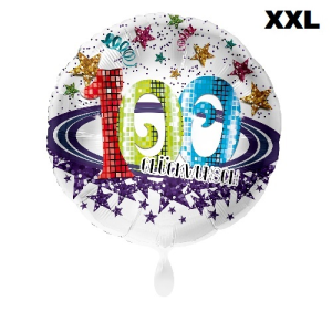 Folienballon - Motiv Zahl 100 Glückwunsch - XXL - 72...