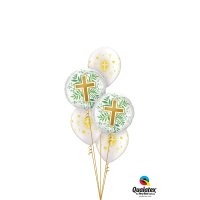 Folienballon - Motiv Golden Cross & Greenery - S - 45cm/0,02m³