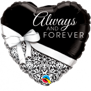 Folienballon - Motiv Always and Forever - S - 45 cm / 0,02m&sup2;