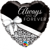Folienballon - Motiv Always and Forever - S - 45 cm / 0,02m²