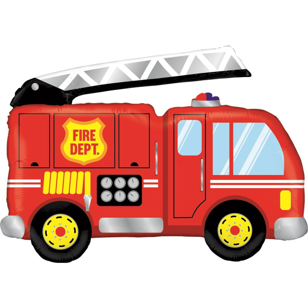 Folienballon - Figur Feuerwehrwagen - XL - 81 cm / 0,06...