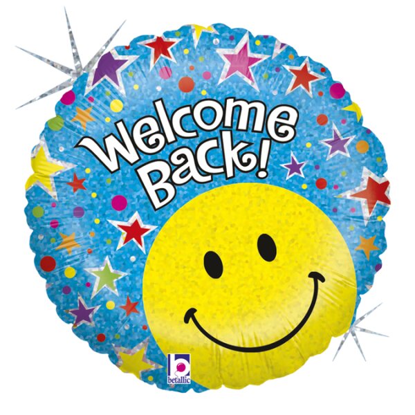 Folienballon - Motiv Welcome Back - S - 46 cm / 0,02 m&sup3;