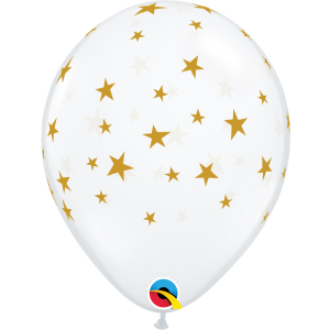 Latexballon - Motiv Contempo Stars Gold - S/Latex - 28cm/0,02m&sup3;