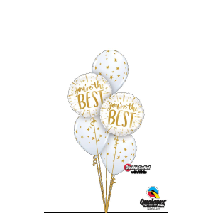 Latexballon - Motiv Sterne transparent gold - S - 28 cm /...
