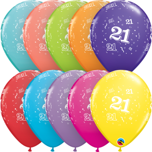 Latexballon - Motiv Zahl 21