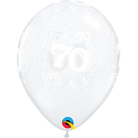 Latexballon - Motiv Zahl 70. transparent