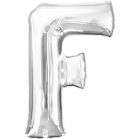 Folienballon - Buchstabe F - Silber - XXL - 86 cm / 0,07 m³