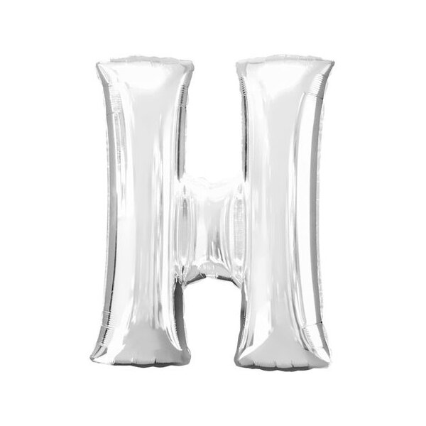 Folienballon - Buchstabe H - Silber - XXL - 86 cm / 0,07 m³