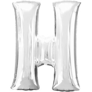 Folienballon - Buchstabe H - Silber - XXL - 86 cm / 0,07...