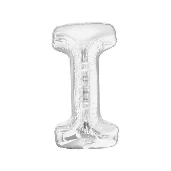 Folienballon - Buchstabe I - Silber - XXL - 86 cm / 0,07...