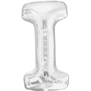 Folienballon - Buchstabe I - Silber - XXL - 86 cm / 0,07...