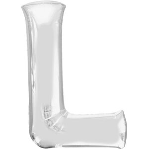 Folienballon - Buchstabe L - Silber - XXL - 86 cm / 0,07...