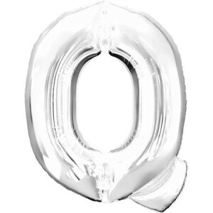 Folienballon - Buchstabe Q - Silber - XXL - 86 cm / 0,07...