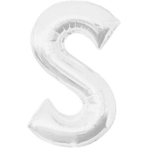 Folienballon - Buchstabe S - Silber - XXL - 86 cm / 0,07...