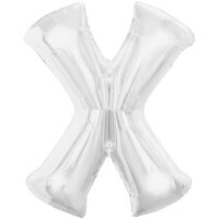 Folienballon - Buchstabe X - Silber - XXL - 86 cm / 0,07 m³