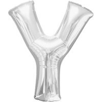 Folienballon - Buchstabe Y - Silber - XXL - 86 cm / 0,07 m³