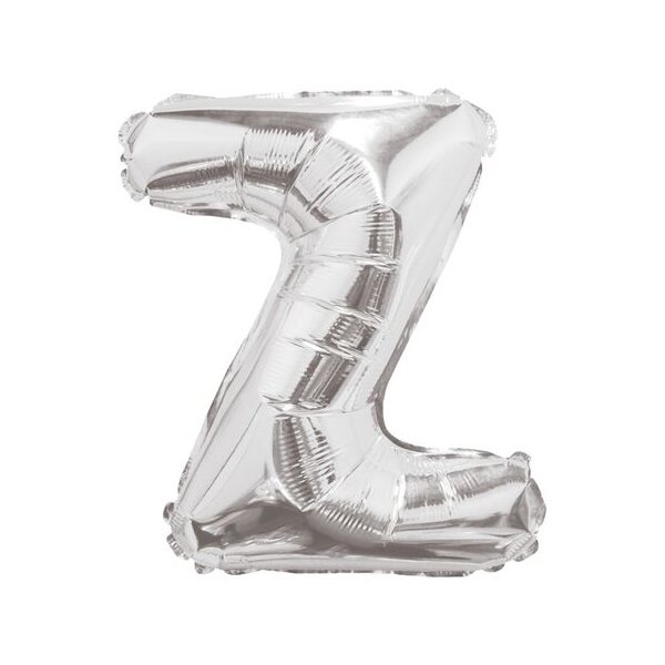 Folienballon - Buchstabe Z - Silber - XXL - 86 cm / 0,07 m³