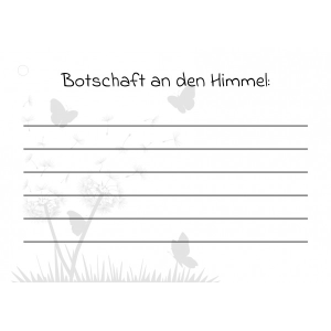 Ballonflugkarte Wir vermissen Dich