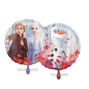 Folienballon - Motiv Frozen II Anna, Elsa und Olaf - S - 45 cm / 0,02 m&sup3;