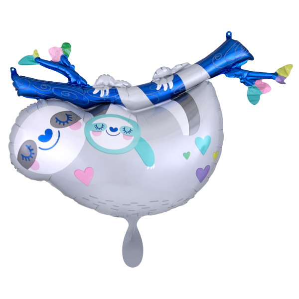 Folienballon - Figur Faultier und Baby - XXL -...
