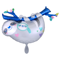 Folienballon - Figur Faultier und Baby - XXL - 93 cm / 0,07 m³