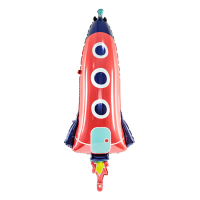 Folienballon - Figur Rakete - XXL - 115 cm / 0,07 m³