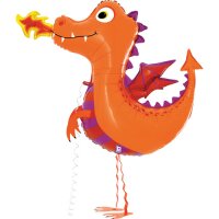Folienballon - Airwalker Drache orange - XL - 104 cm / 0,07 m³
