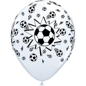 Latexballon-Set - Motiv Fußbälle - S - 28 cm /...