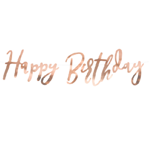 Girlande - Happy Birthday - rosegold