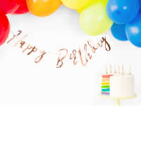 Girlande - Happy Birthday rosegold - 62 cm x 16,5 cm