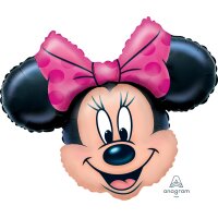 Folienballon - Figur Minnie Maus Kopf - XXL - 53 cm / 0,07 m³