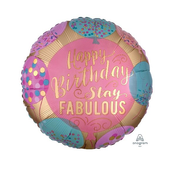 Folienballon - Motiv Happy Birthday Stay Fabulous - S -...