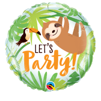 Folienballon - Motiv Lets Party Toucan & Faultier - S - 45 cm / 0,02 m³