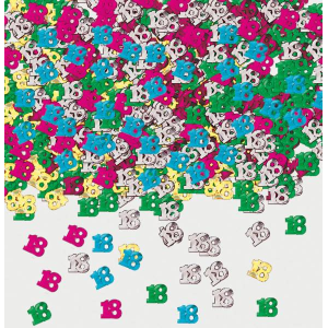 Konfetti Zahl 18 - bunt