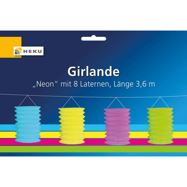 Girlande mit 8 Laternen