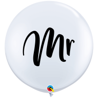Explosionsballon XXL - Mr wei&szlig;