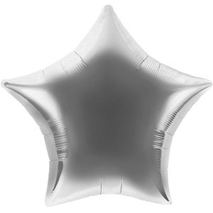 Ballon Stern Silber - XXL/Folie - 71cm/0,07m³