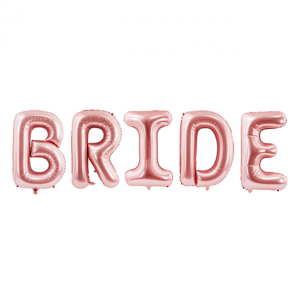 Ballon Buchstaben-Set BRIDE rosegold