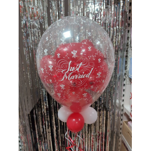 Latexballon - Motiv Just Married Transparent - XL - 60 cm...