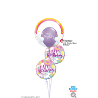 Deco Bubble Ballon - Motiv Rainbow Clouds - XL - 61cm/0,04m³