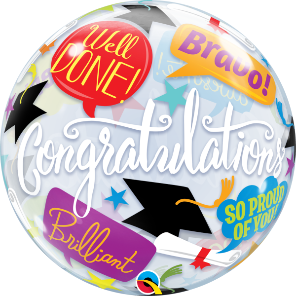 Single Bubble Ballon - Motiv Graduation Accolades - XL -...