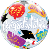 Single Bubble Ballon - Motiv Graduation Accolades - XL - 56cm/0,04m³