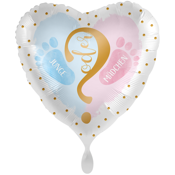 Folienballon - Motiv Junge oder Mädchen - XXL - 72 cm / 0,07 m³