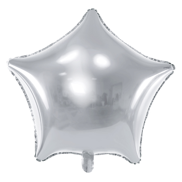 Folienballon - Stern Silber - XXL - 70 cm / 0,06 m³