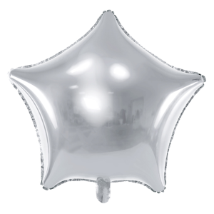 Ballon Stern Silber - XXL/Folie - 70cm/0,06 m³