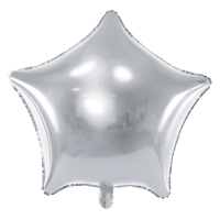 Folienballon - Stern Silber - XXL - 70 cm / 0,06 m³